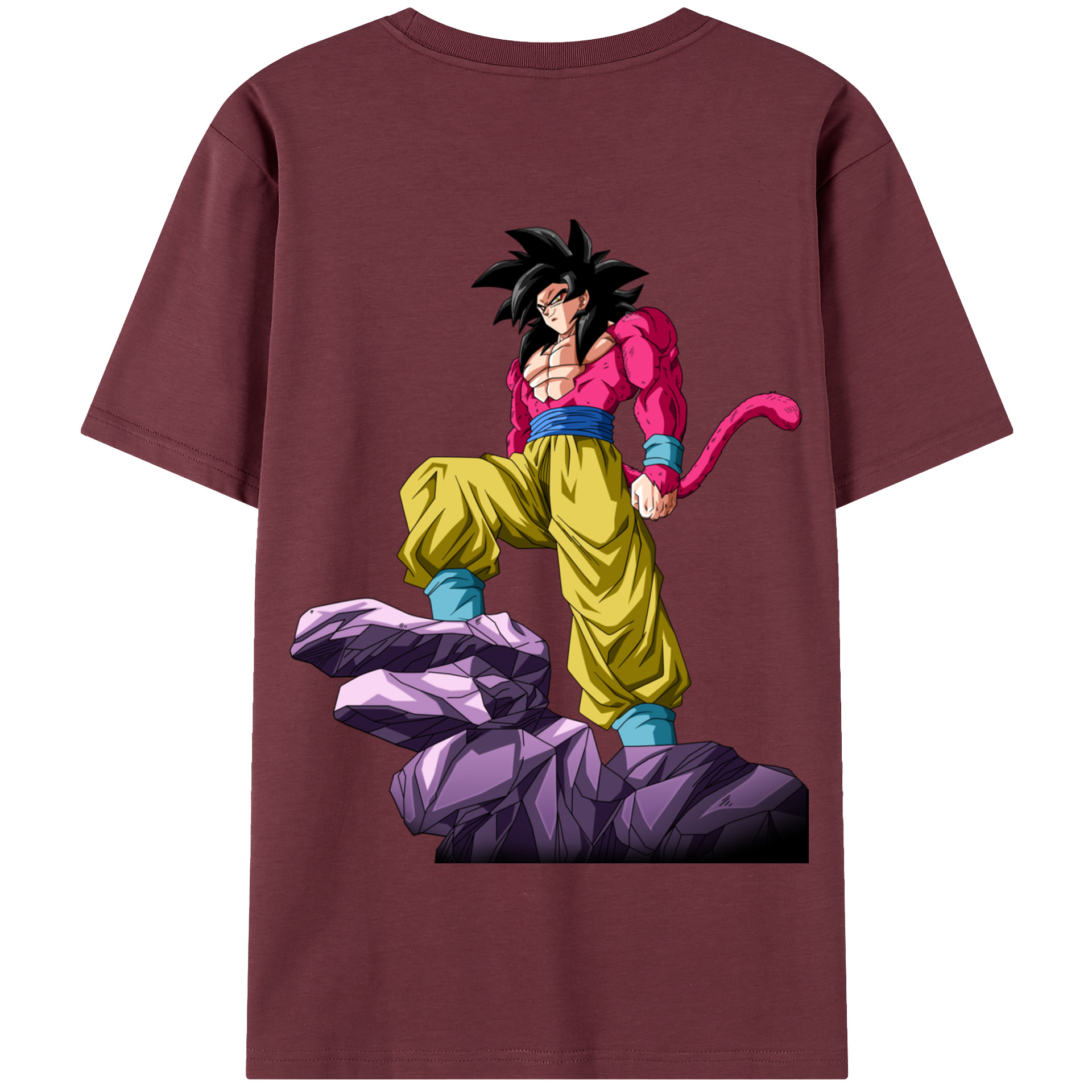 （画像用） ドラゴンボール 孫悟空（そん ごくう）Son Goku カカロット DRAGON BALL Kakarotto 綿100％半袖Tシャツ（背面プリント）